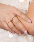 White Topaz Chain Ring