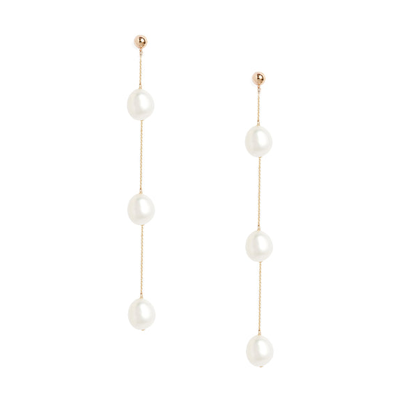 Triple Baroque Pearl Earrings