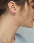 Small Twisted Gold Hoop Earrings
