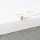 Oval White Sapphire Ring