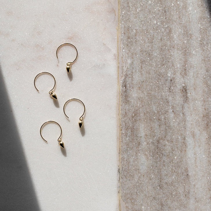 White gold baby hoop earrings clearance