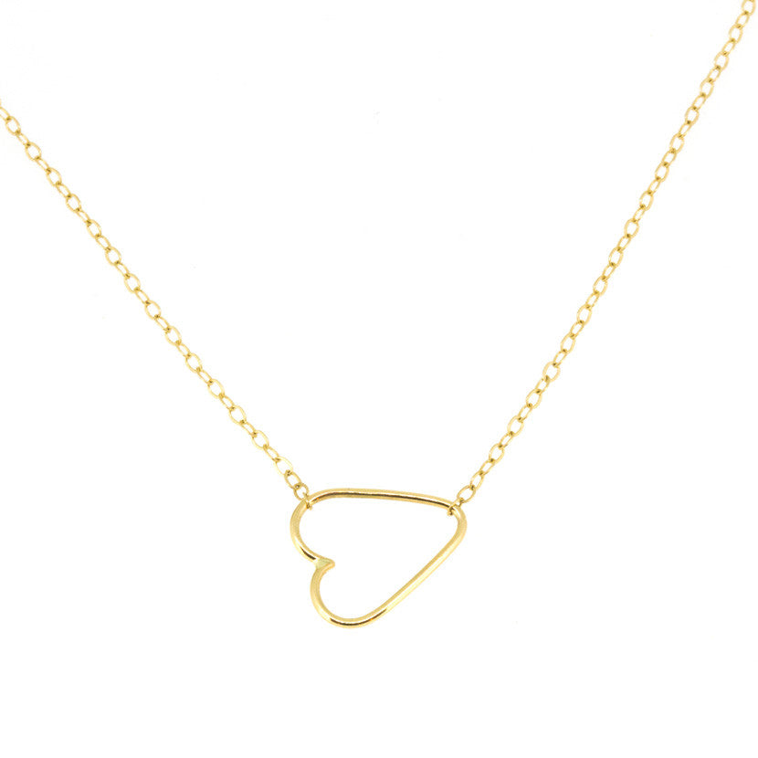 Delicate heart best sale necklace