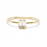 Double Baguette White Sapphire Ring