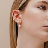 Single Pearl Ear Cuff 4mm