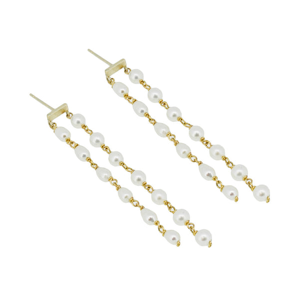 Duo Pearl Drop Earrings