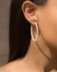 Large Baby Pearl Hoop Earrings