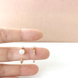 Pearl Diamond Open Ring