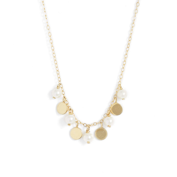 Pearl Gold Confetti Necklace