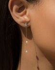 White Topaz Pearl Earrings