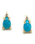Gemstone Diamond Studs