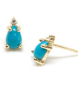 Gemstone Diamond Studs