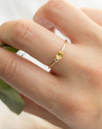 Yellow Sapphire Diamond Ring